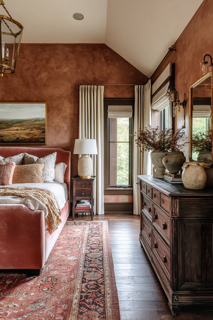 Transitional Velvet Upholstery with Limewash