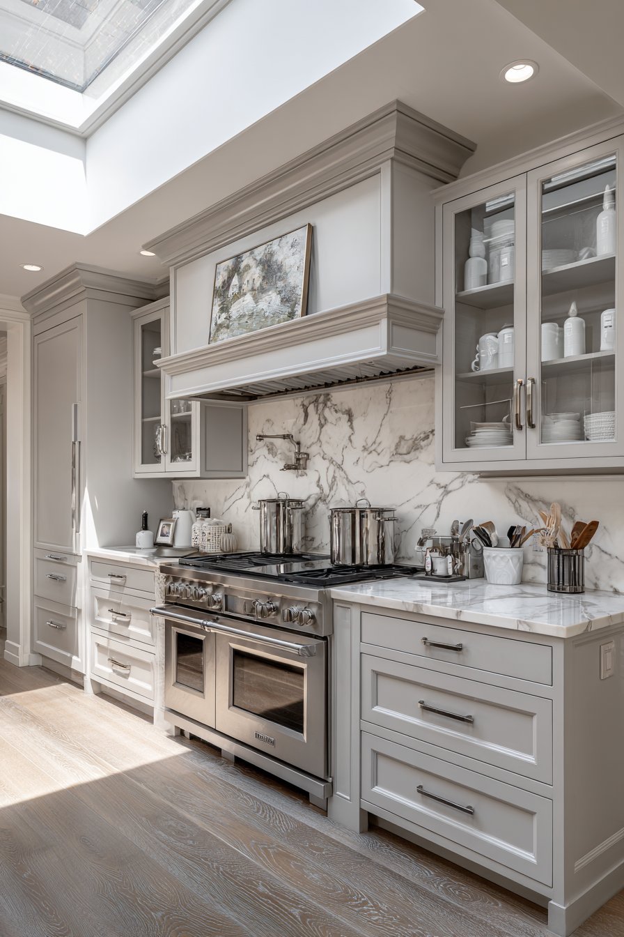 Professional Range Wall with Custom Hood