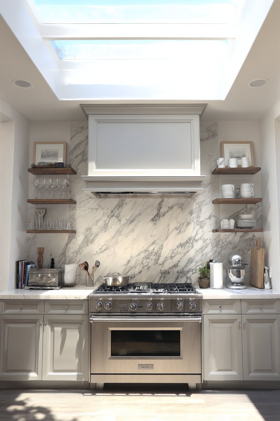 Professional Range Wall with Custom Hood