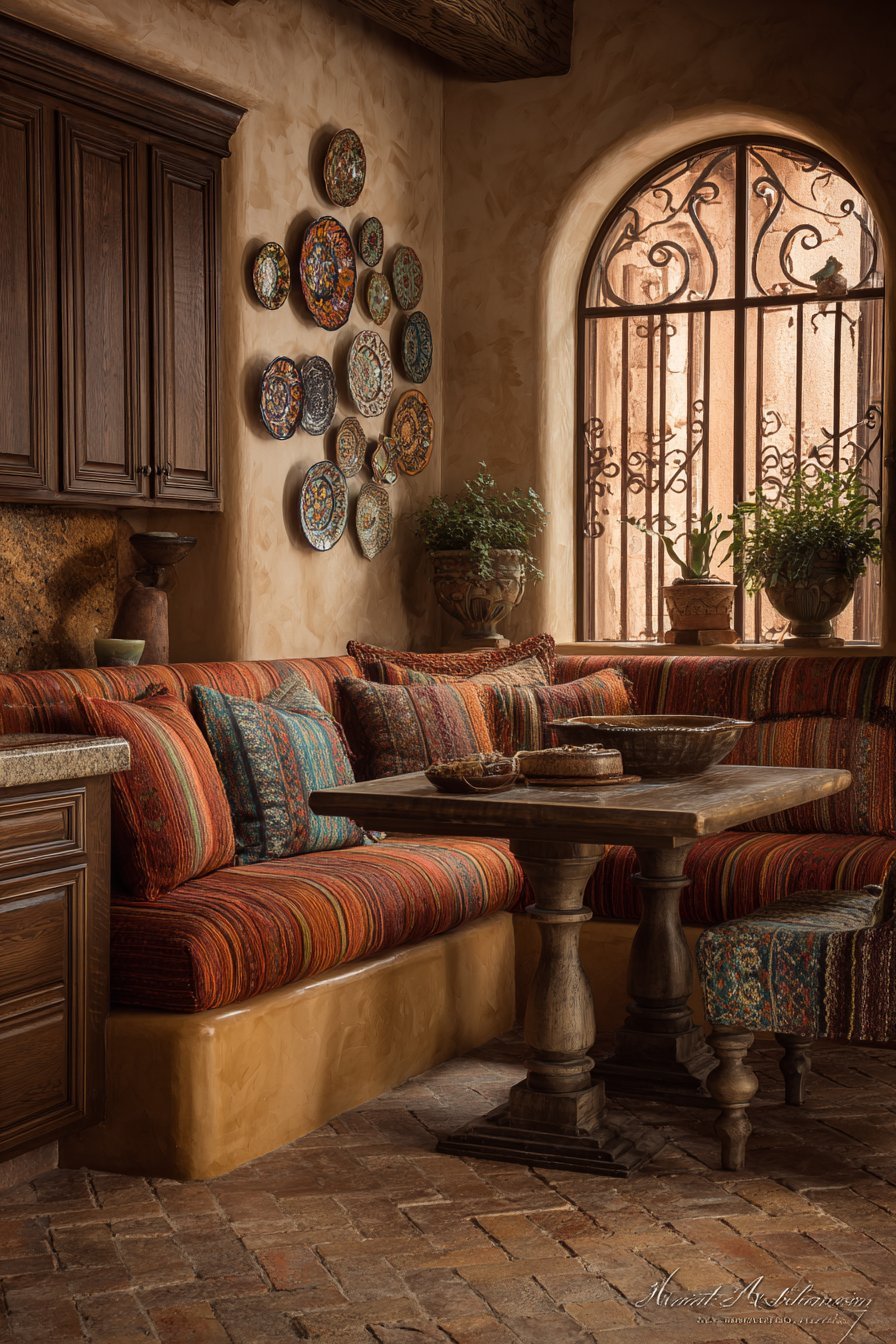 Corner Breakfast Nook with Banco Bench