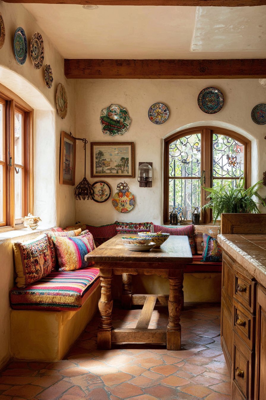 Corner Breakfast Nook with Banco Bench