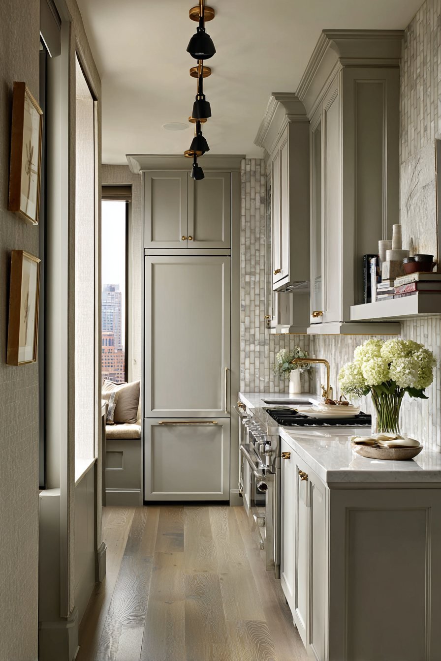 Single Wall Layout with Crown Molding