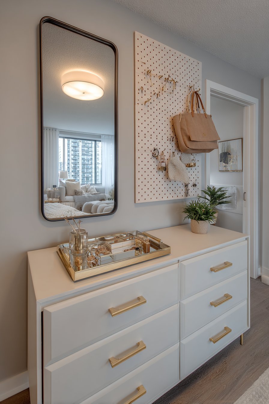 Full-Length Mirror Getting-Ready Station