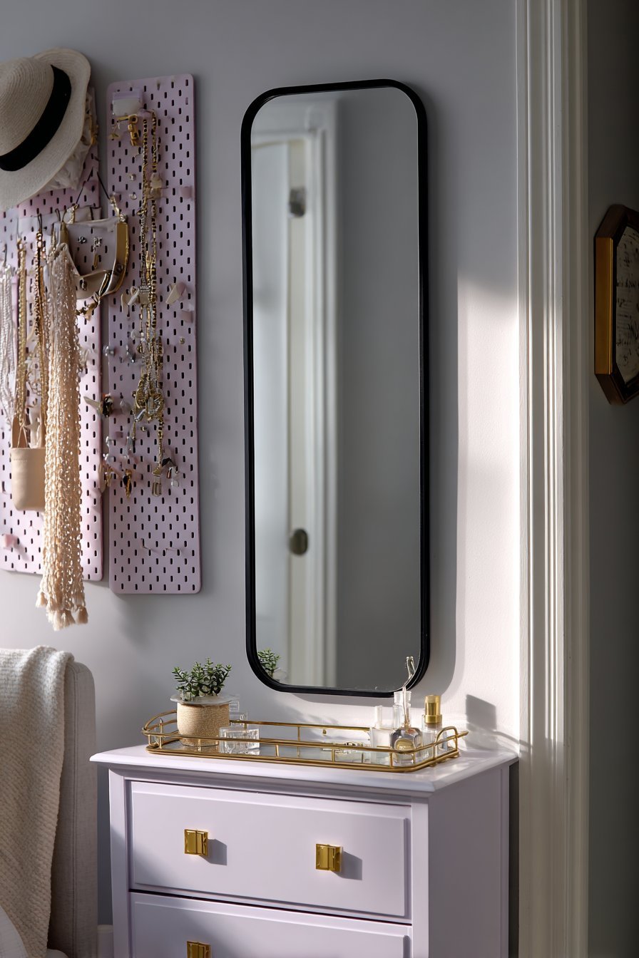 Full-Length Mirror Getting-Ready Station