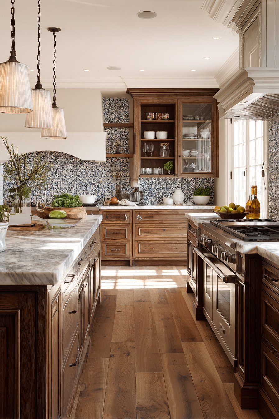 Traditional Cooking Alcove with Delft Tile