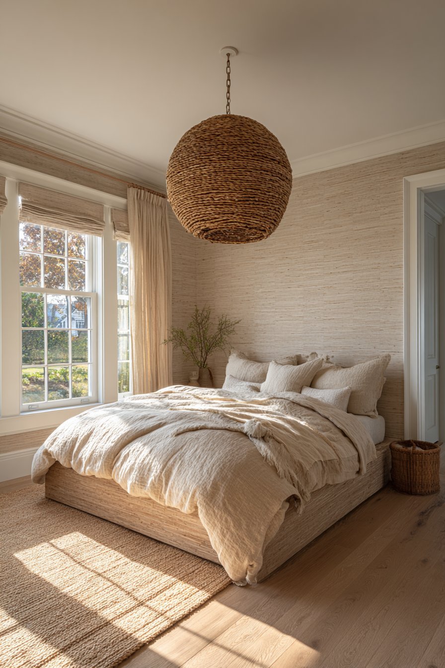 Rattan Pendant Statement