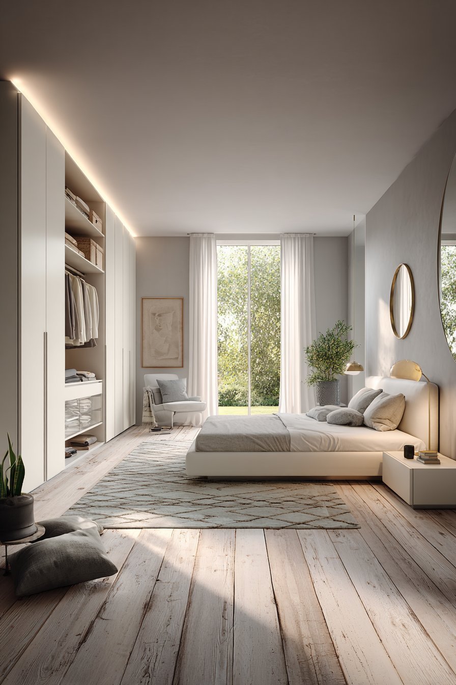 White wardrobe bedroom