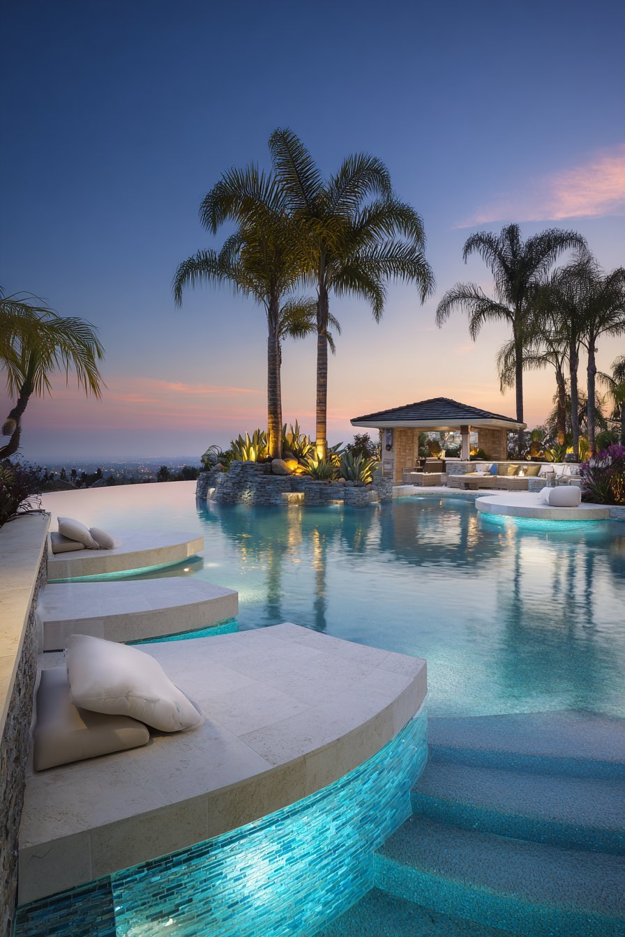 Luxury pools backyard