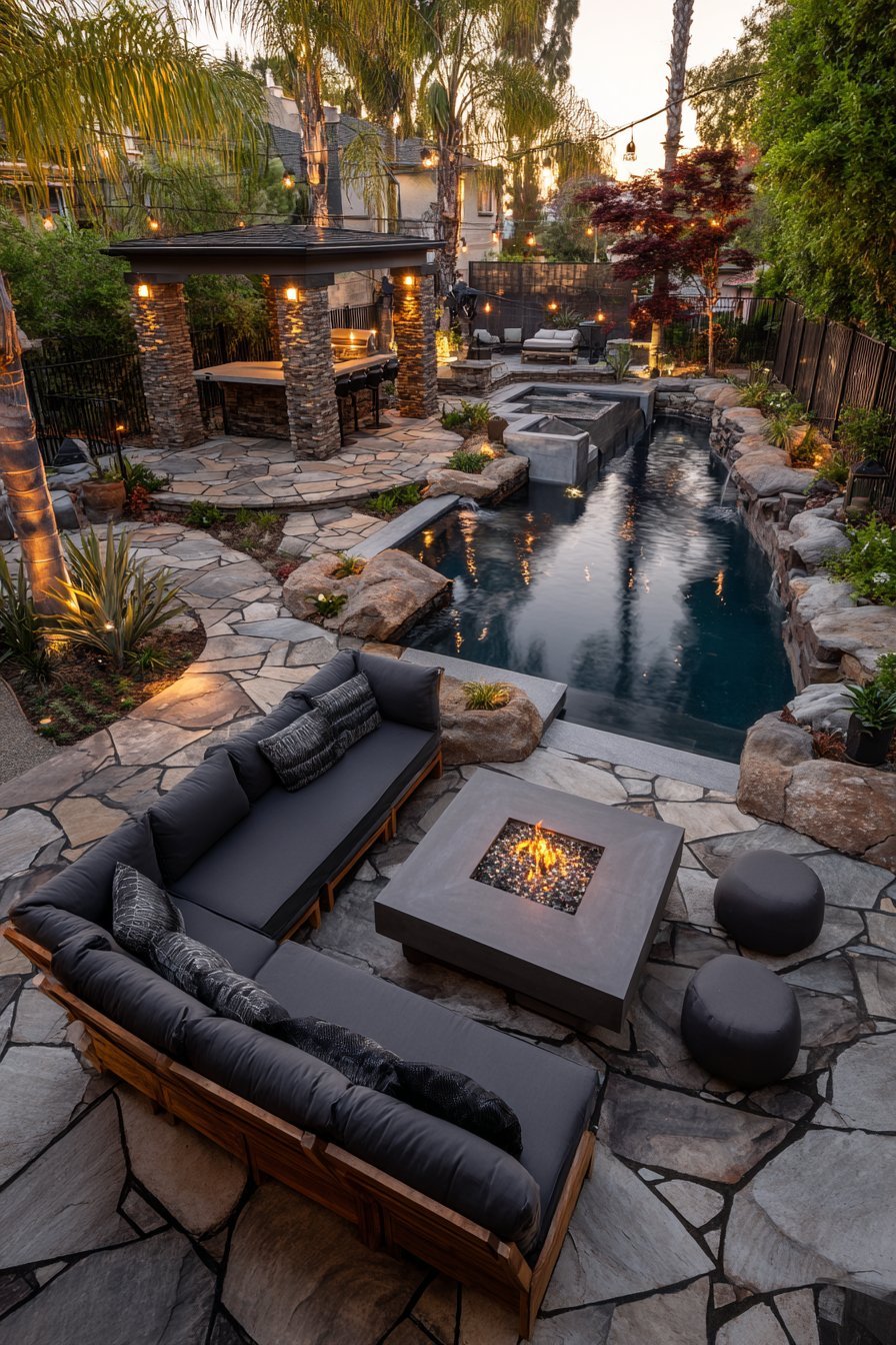 Rich backyard