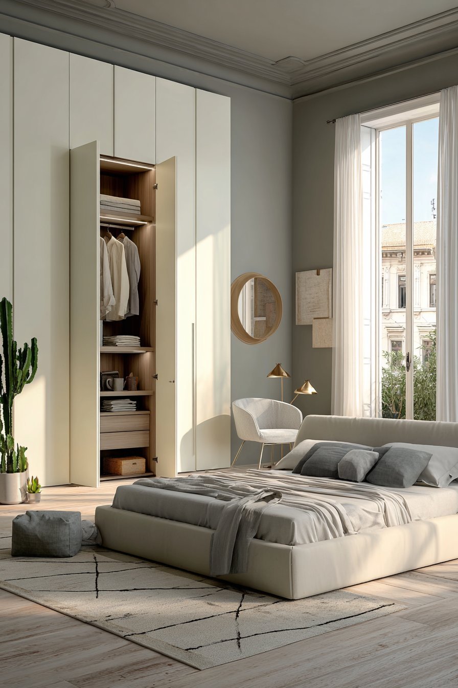 White wardrobe bedroom