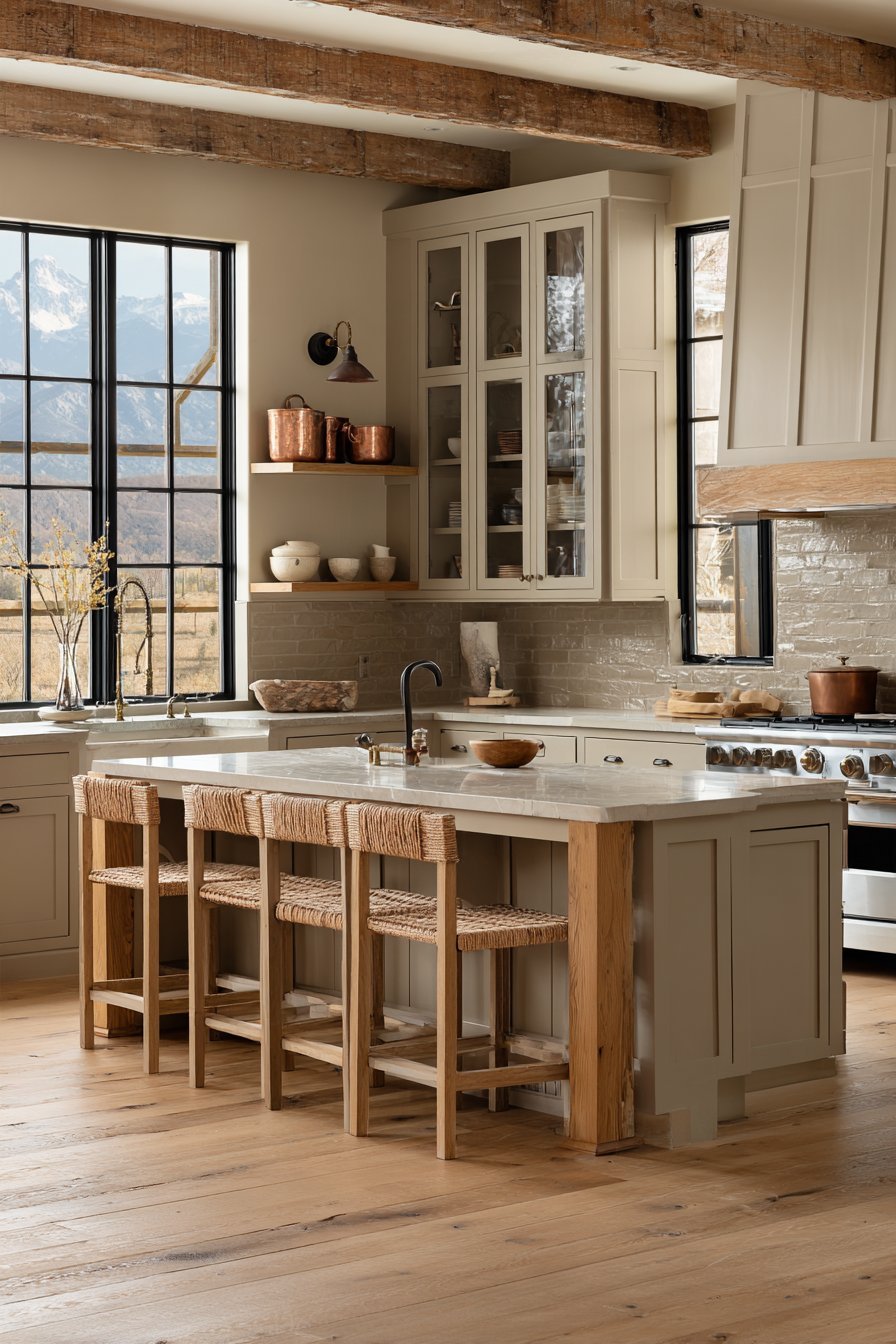 Beige and wood kitchen