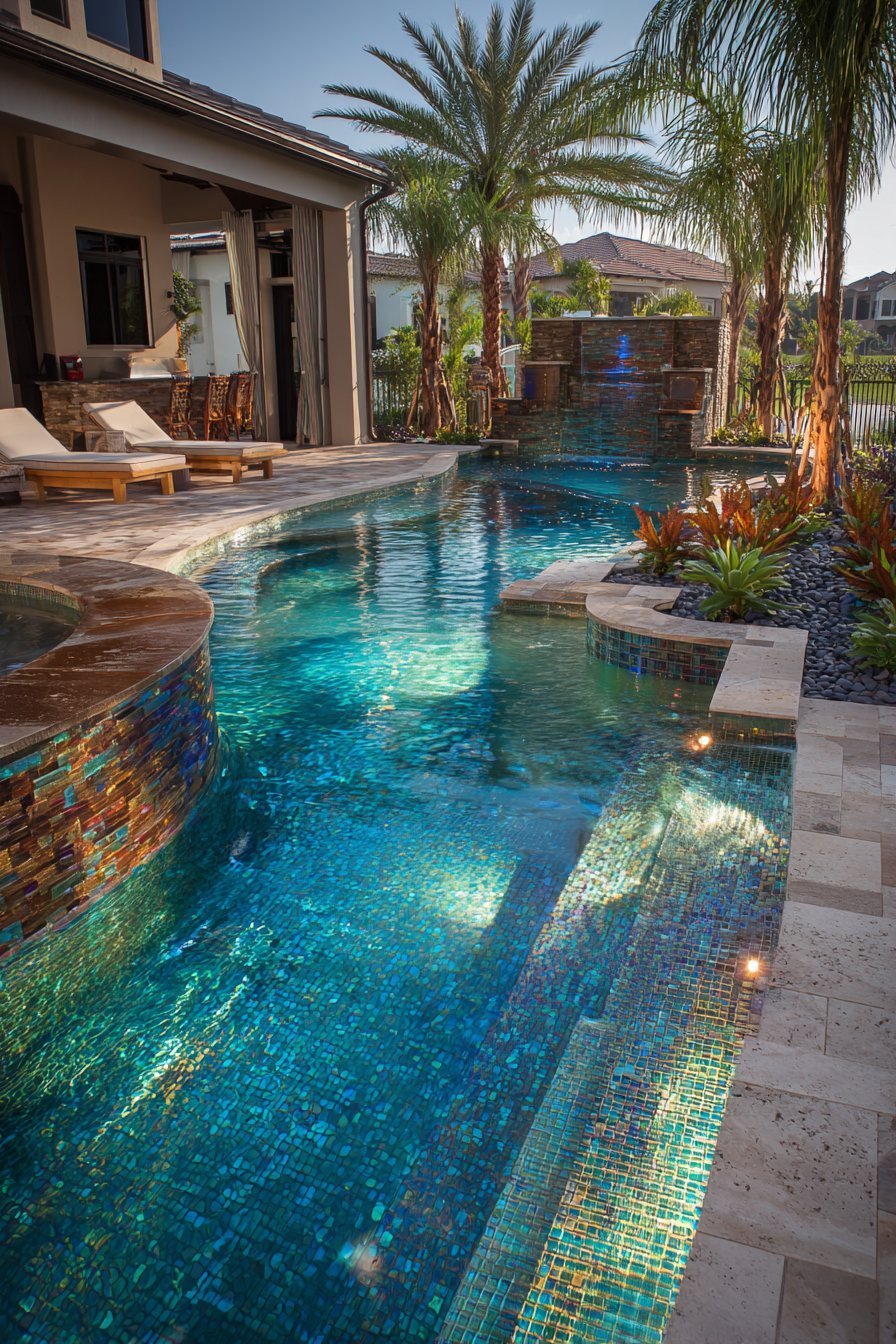 Luxury pools backyard