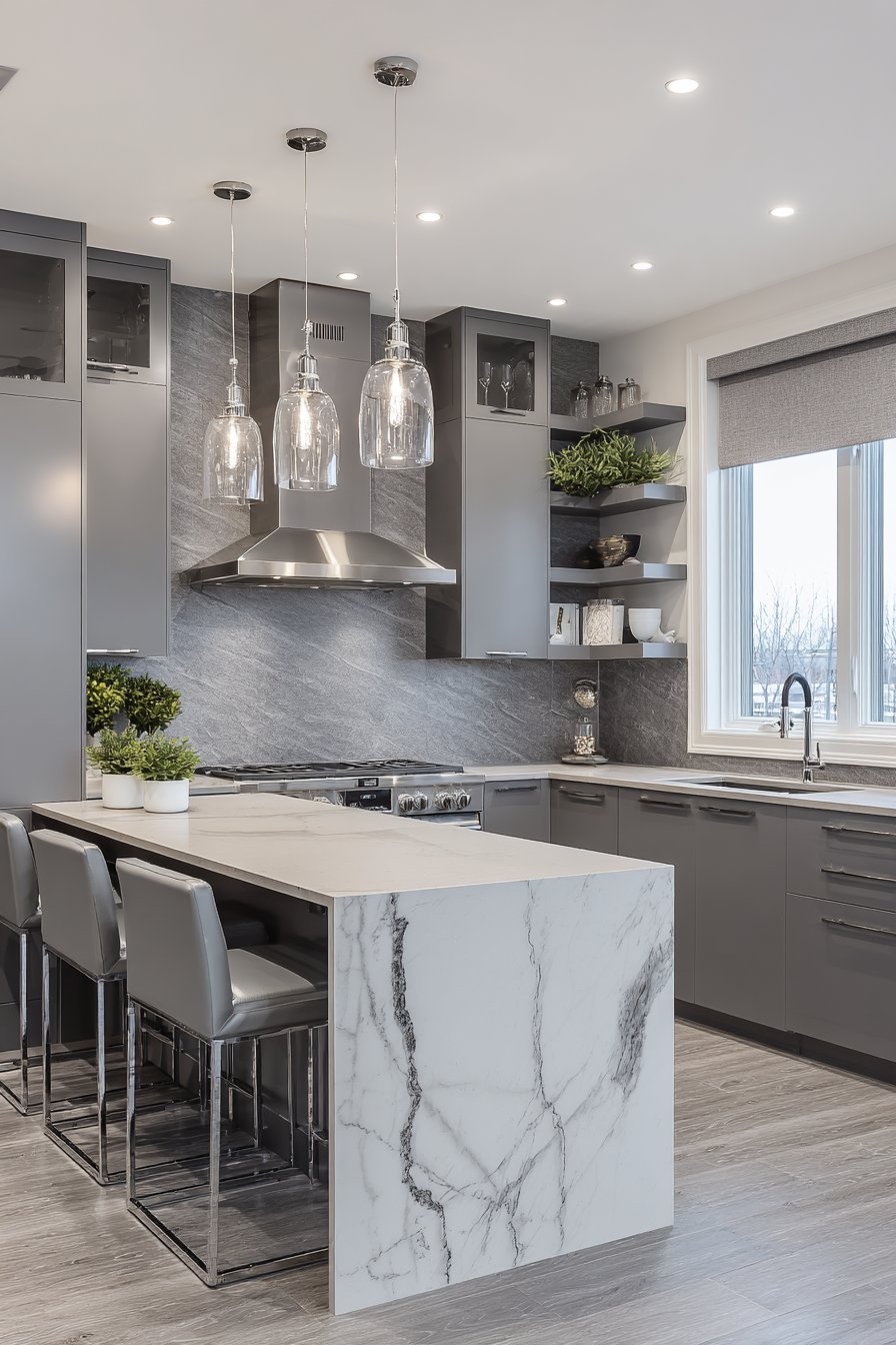 Modern grey kitchen