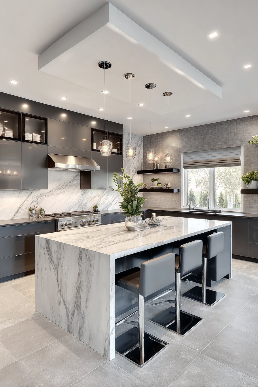 Modern grey kitchen