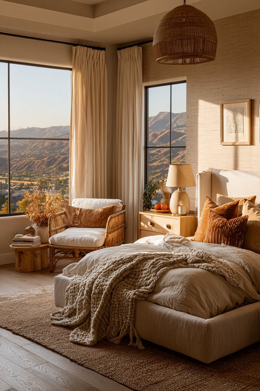 Warm neutral bedroom ideas