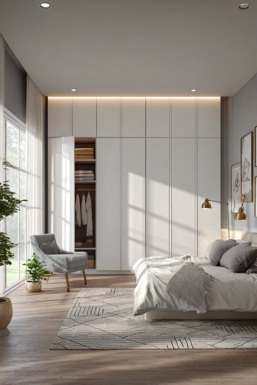 White wardrobe bedroom