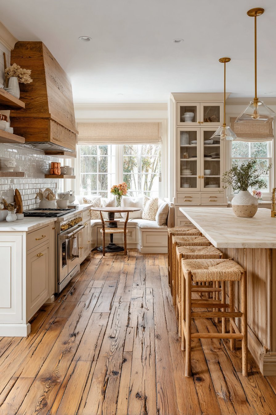 Beige and wood kitchen