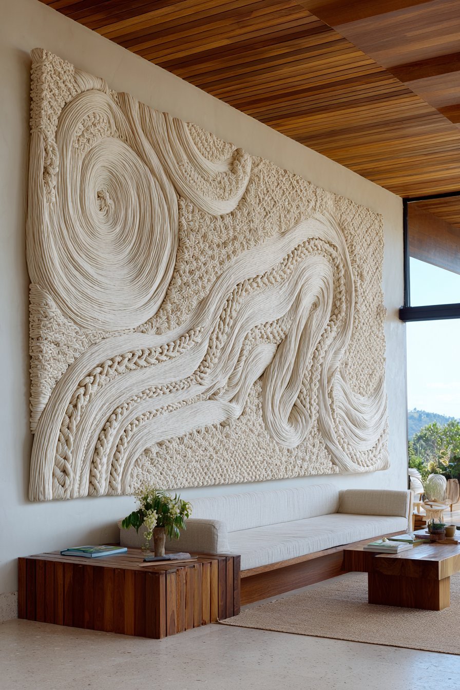 Woven Wall Tapestries and Textile Installations