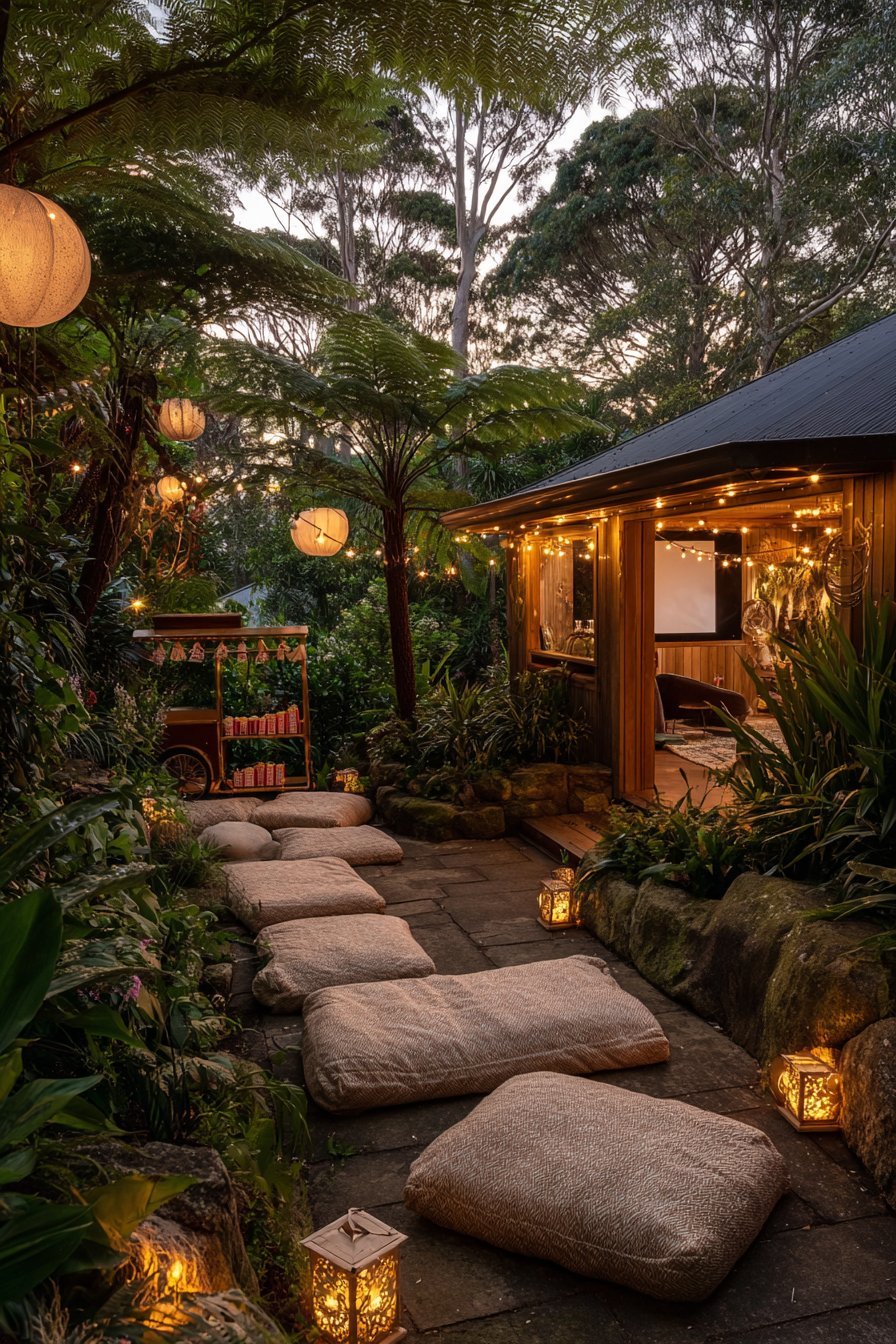 An Outdoor Cinema or Backyard Movie Theater