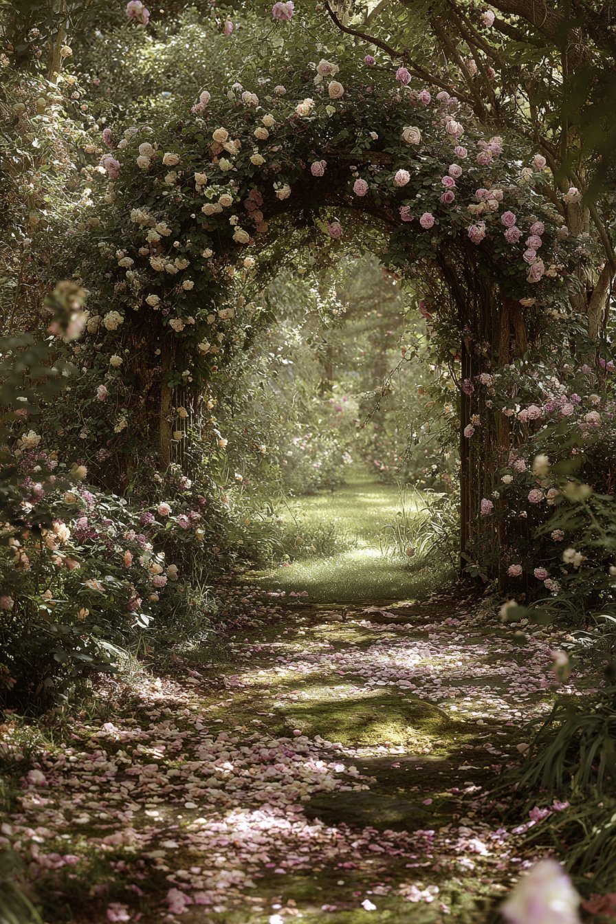 A Romantic Climbing Rose Arch or Floral Gateway