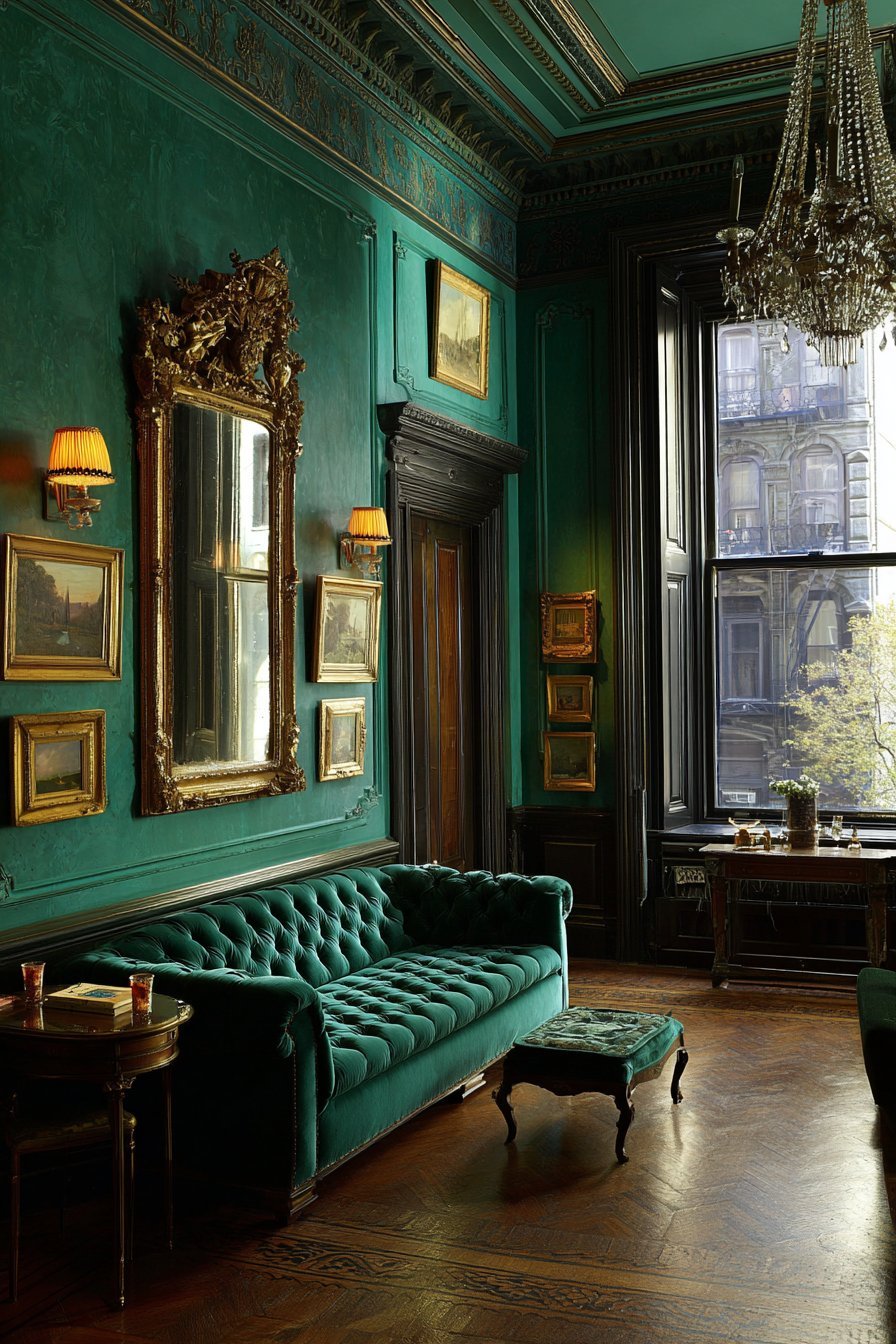 Traditional Ornate Mirror with Symmetrical Arrangement