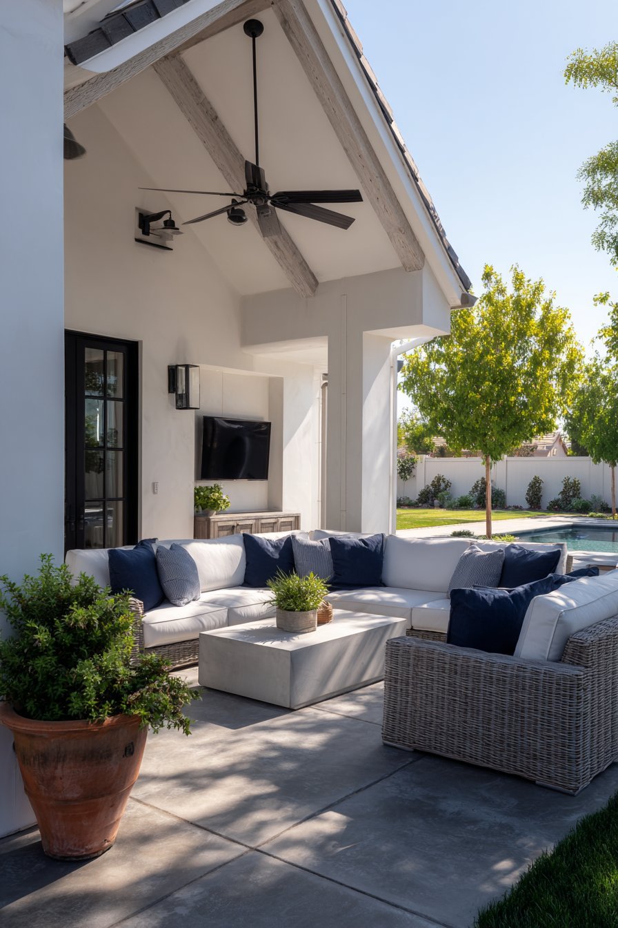 Weatherproof Covered Patio Living Room