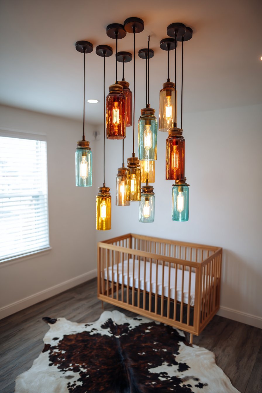 Eclectic Pendant Light Installation