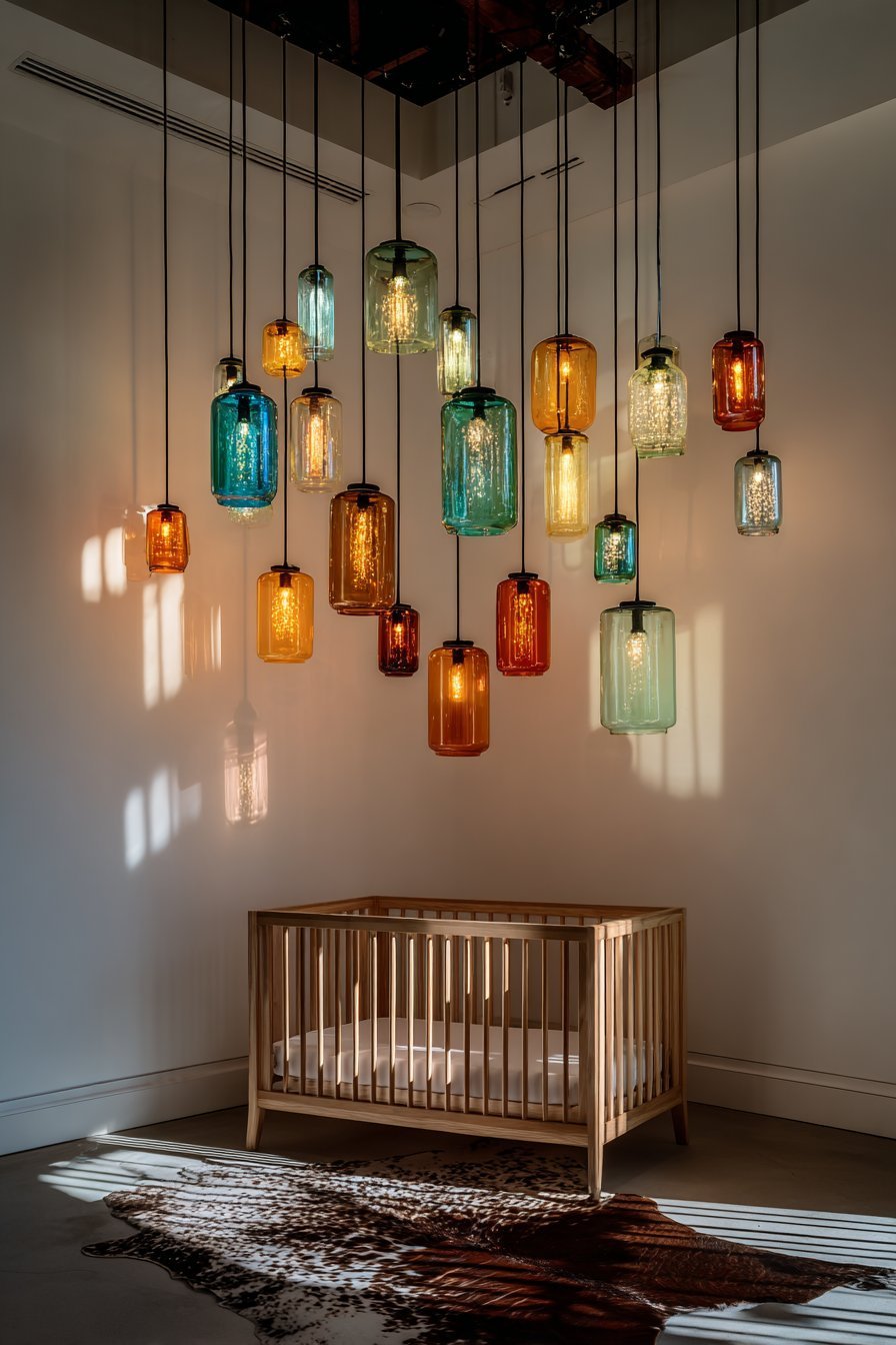 Eclectic Pendant Light Installation
