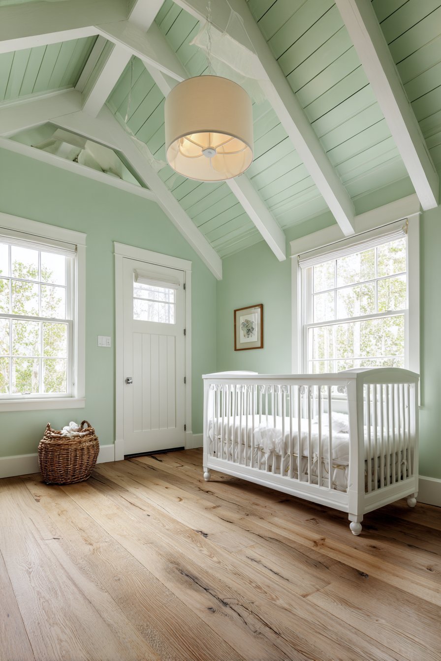 Painted Ceiling Beam Architecture