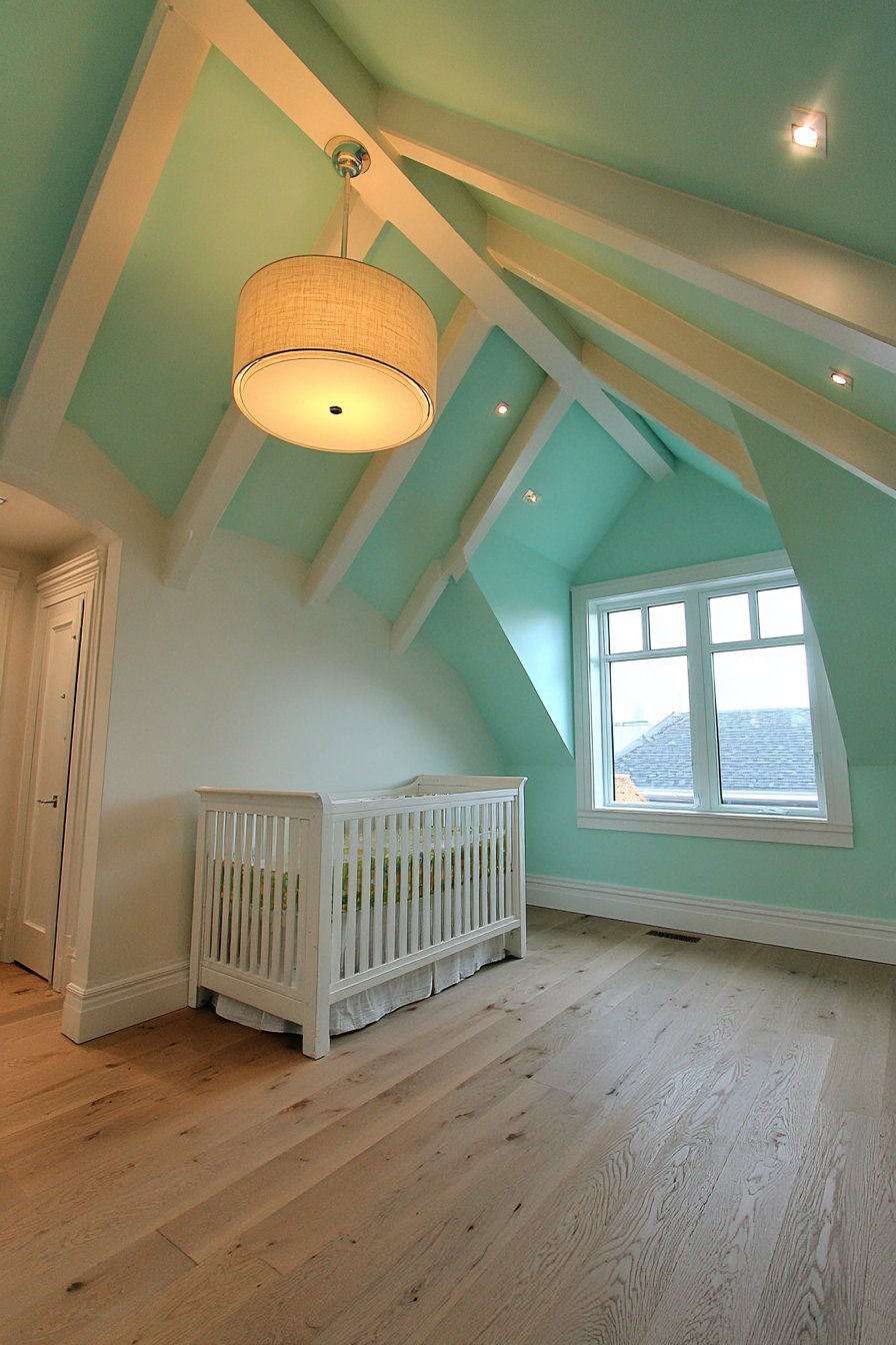 Painted Ceiling Beam Architecture