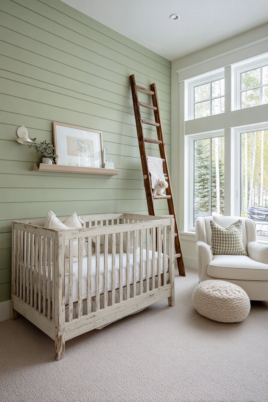 Modern Farmhouse Sage Green Shiplap