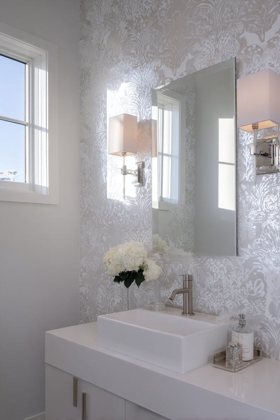 Subtle Damask Wallpaper Accent