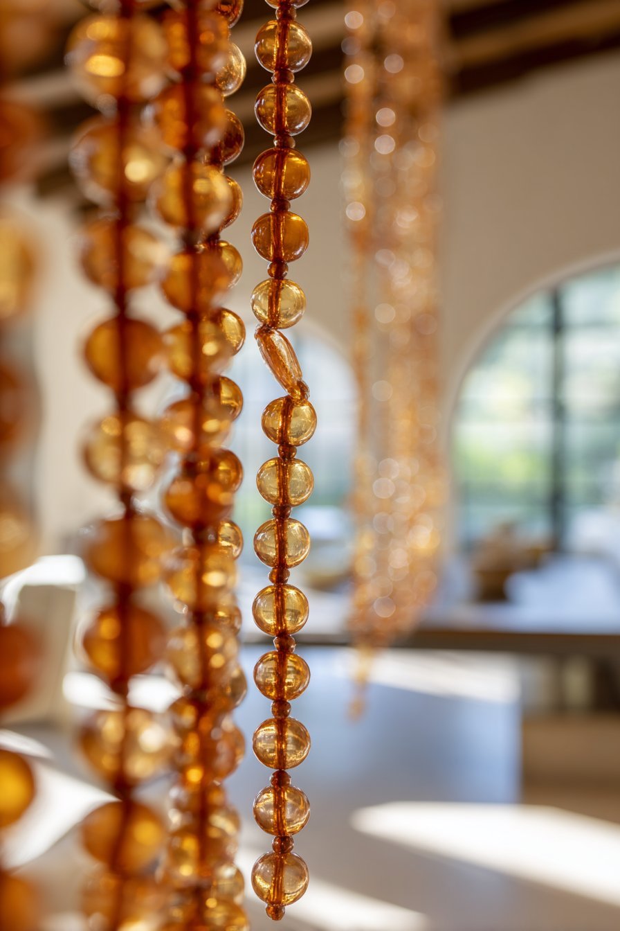 Functional Beaded Curtain Room Divider