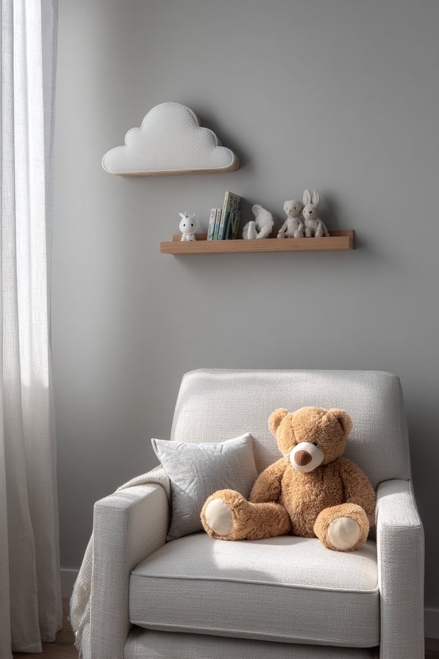 Contemporary Nursery Cloud Shelf