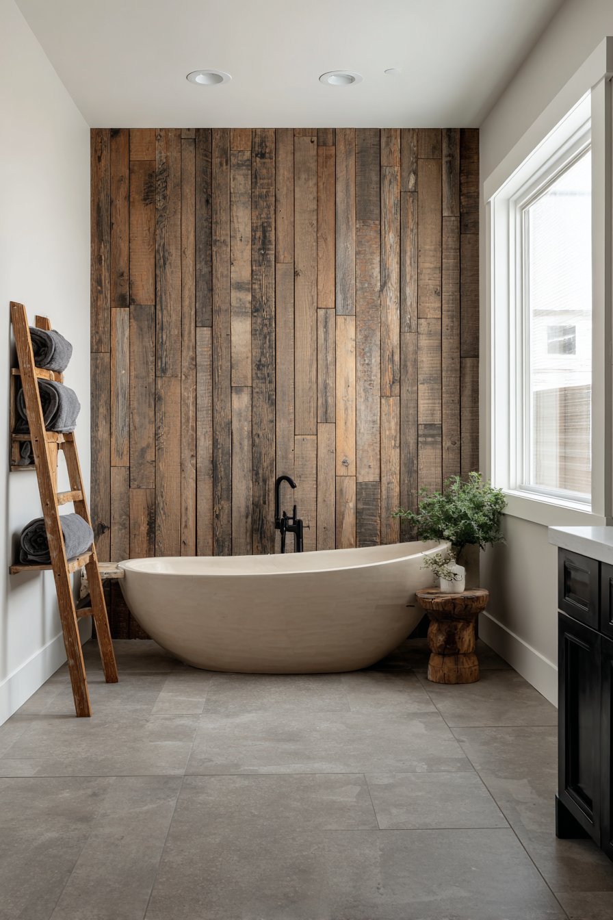 Vertical Wood Accent Wall