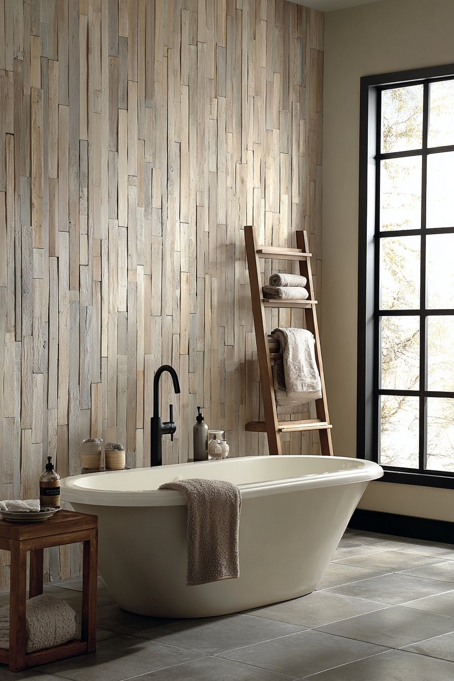 Vertical Wood Accent Wall