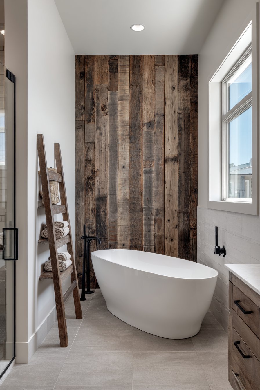 Vertical Wood Accent Wall