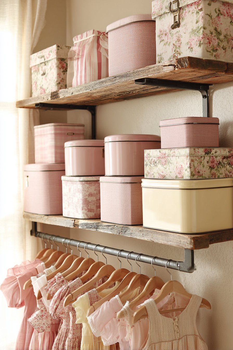 Reclaimed Wood Closet Organization