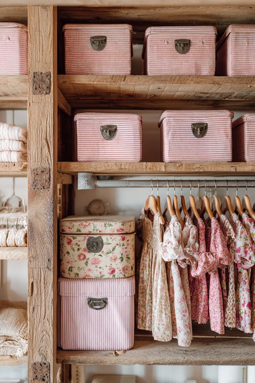 Reclaimed Wood Closet Organization