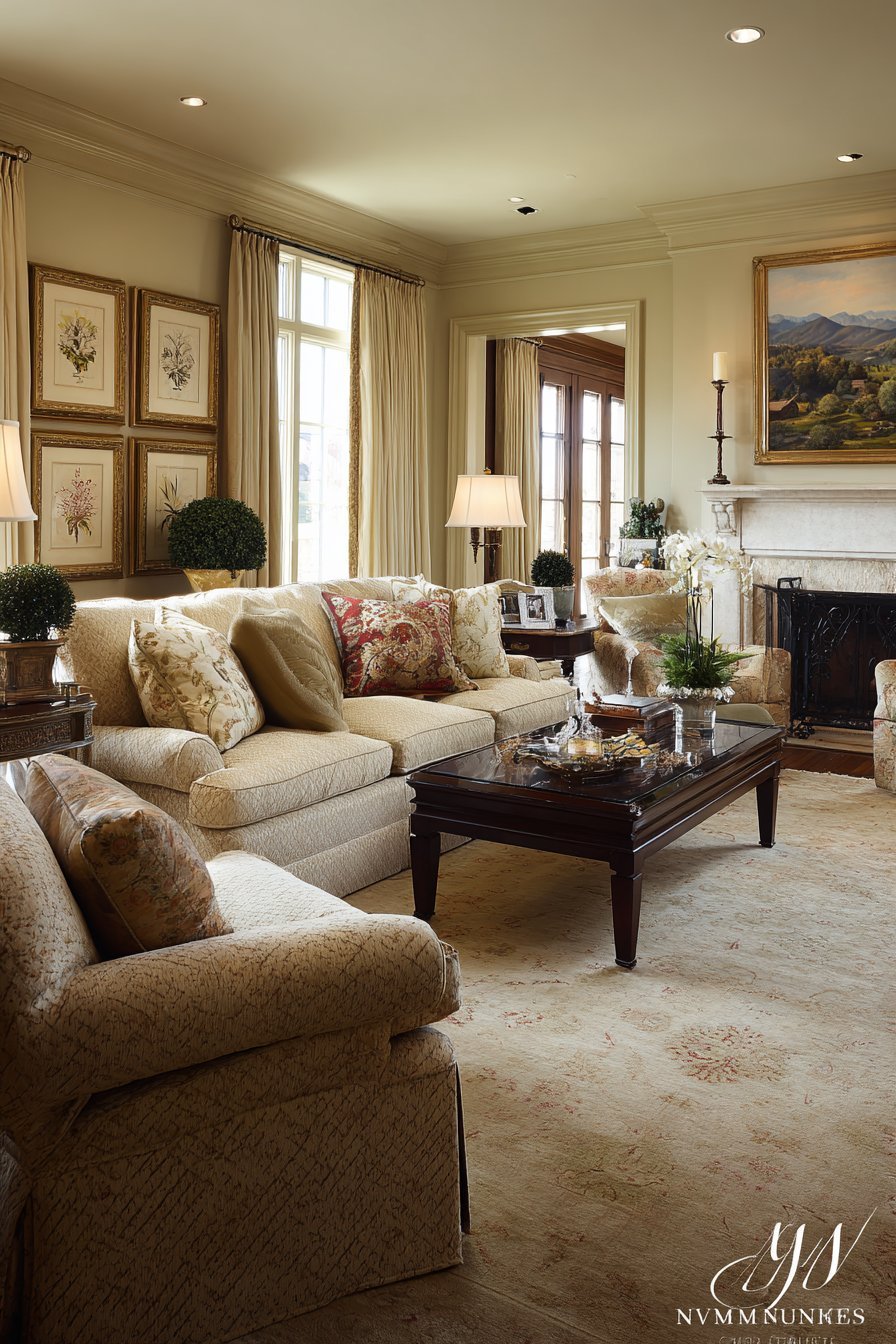 Traditional Botanical Print Symmetry