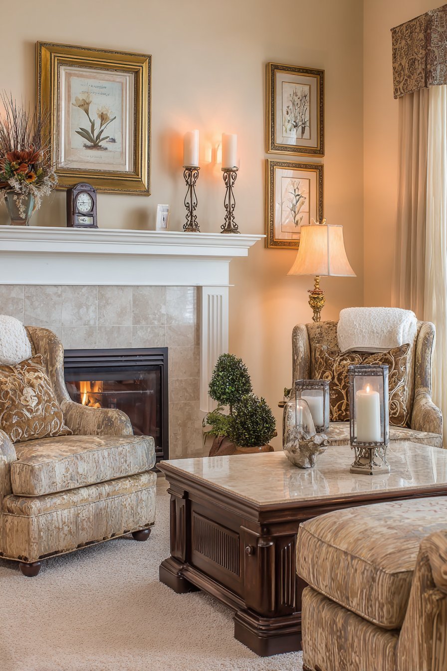 Traditional Botanical Print Symmetry