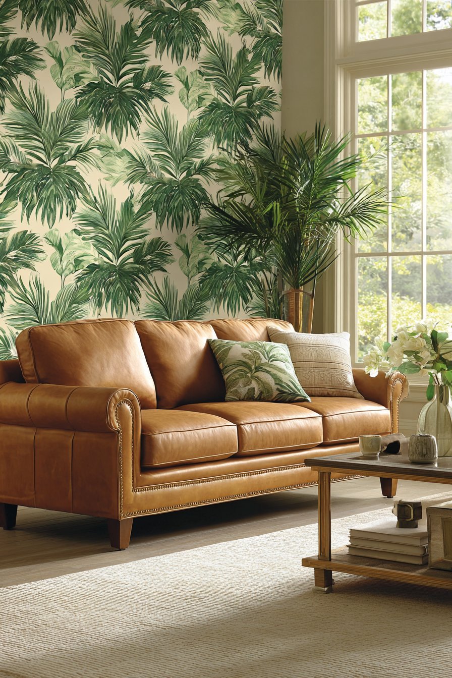 Tropical Leaf Peel-and-Stick Wallpaper