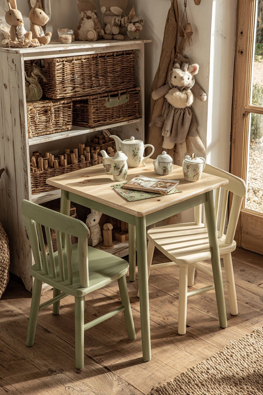 Interactive Play Area with Vintage Elements