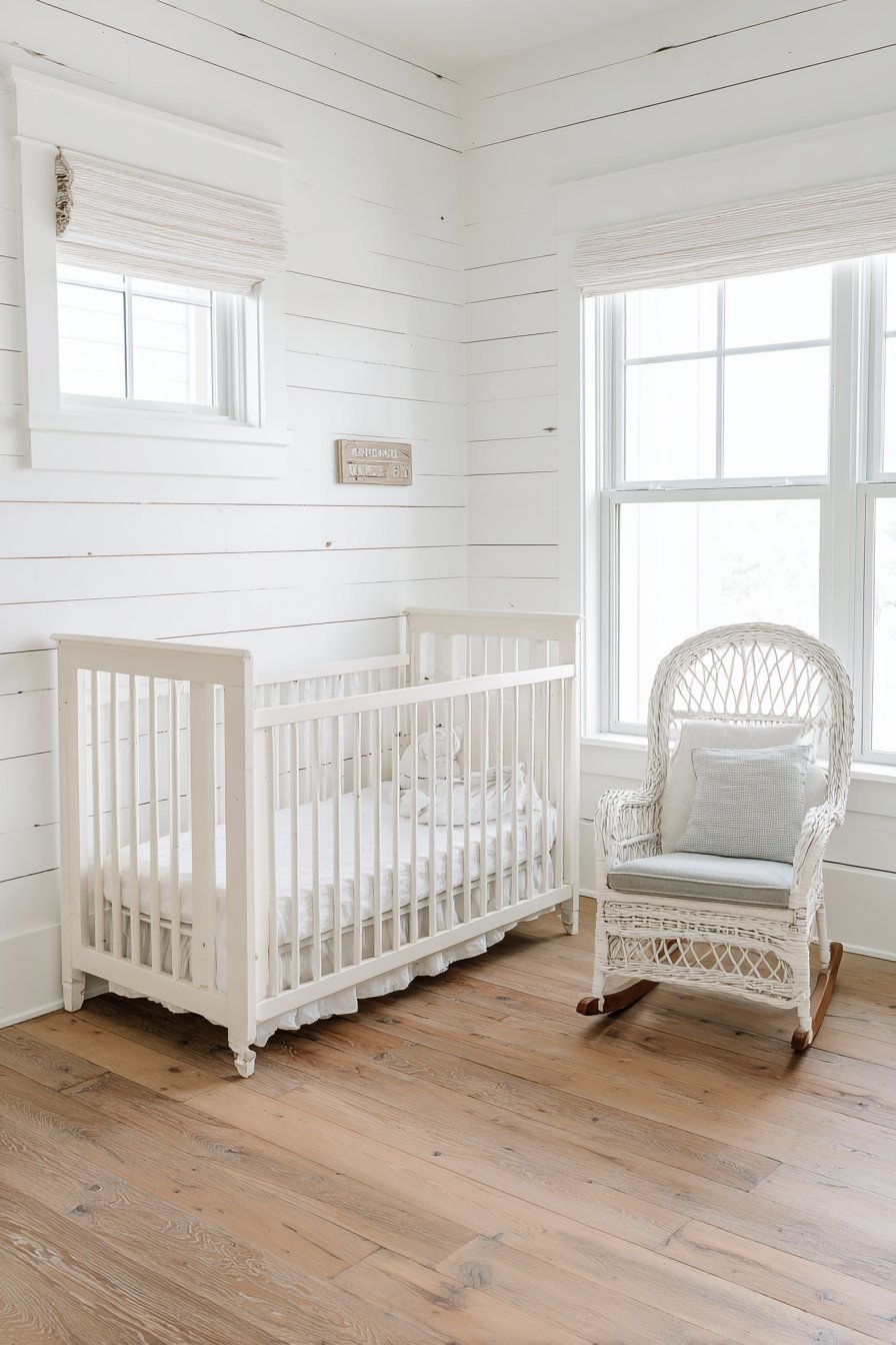 White Plank Wall Dimensional Texture