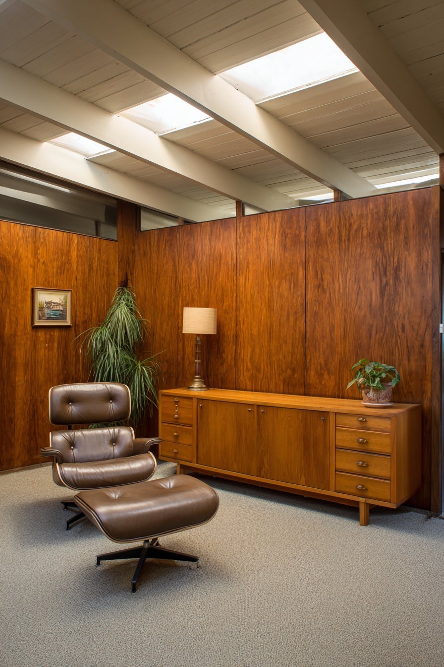 Mid-Century Walnut Paneling