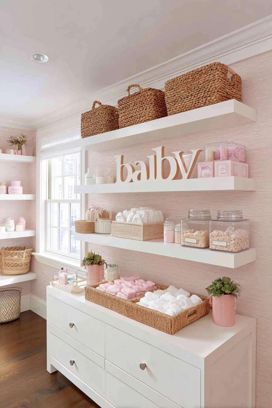 Organized Open Shelving System