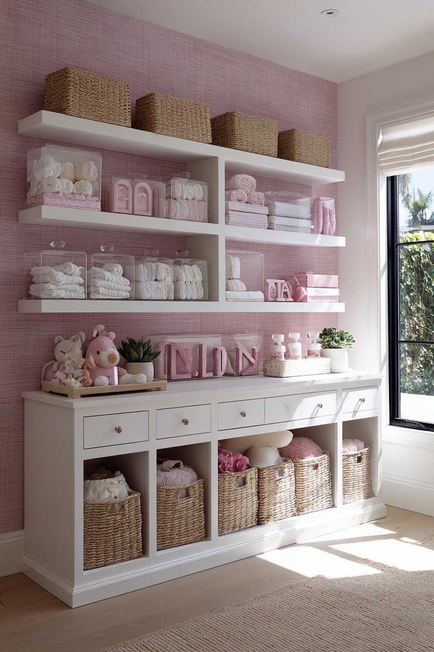 Organized Open Shelving System