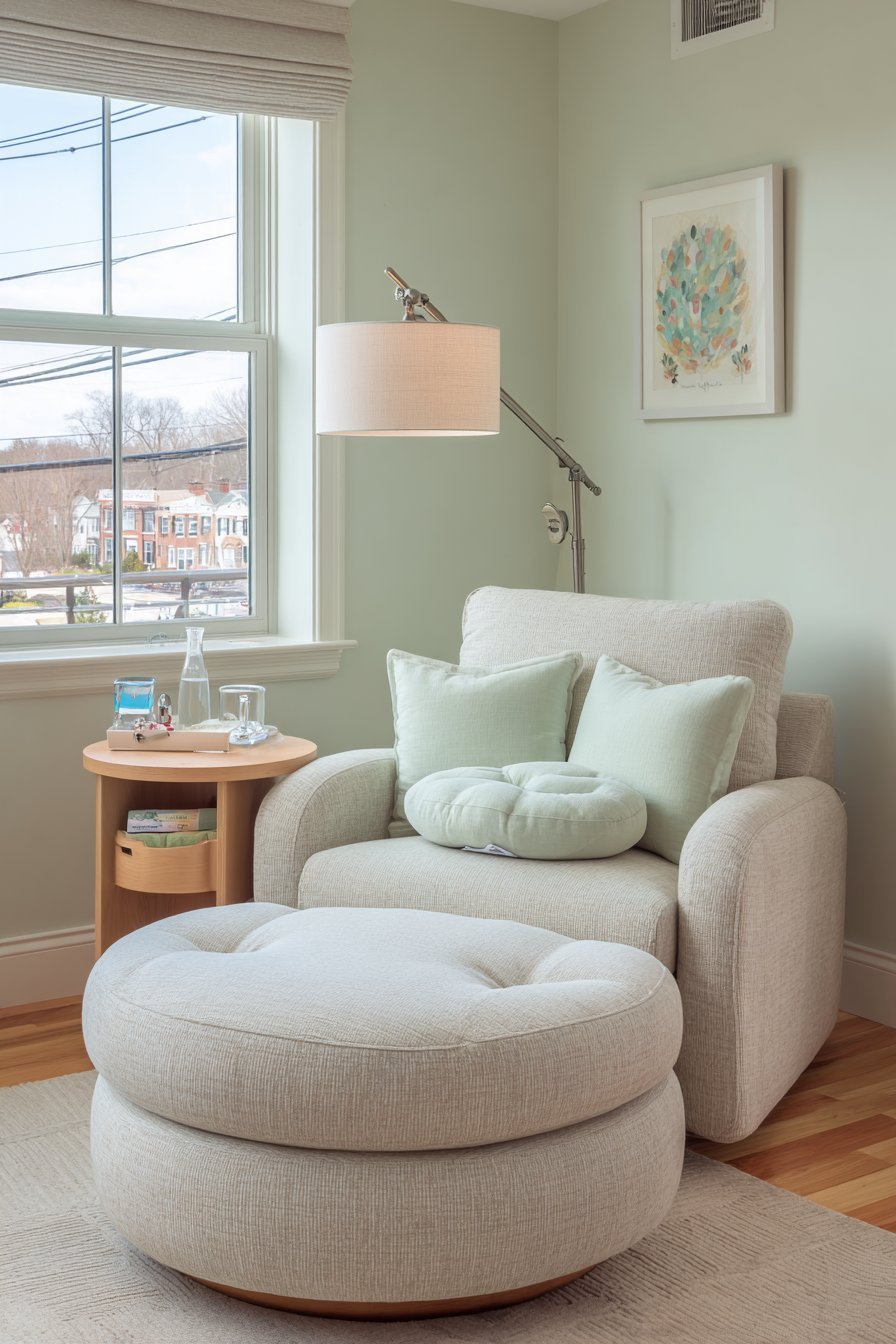 Comfortable Pale Green Nursing Station