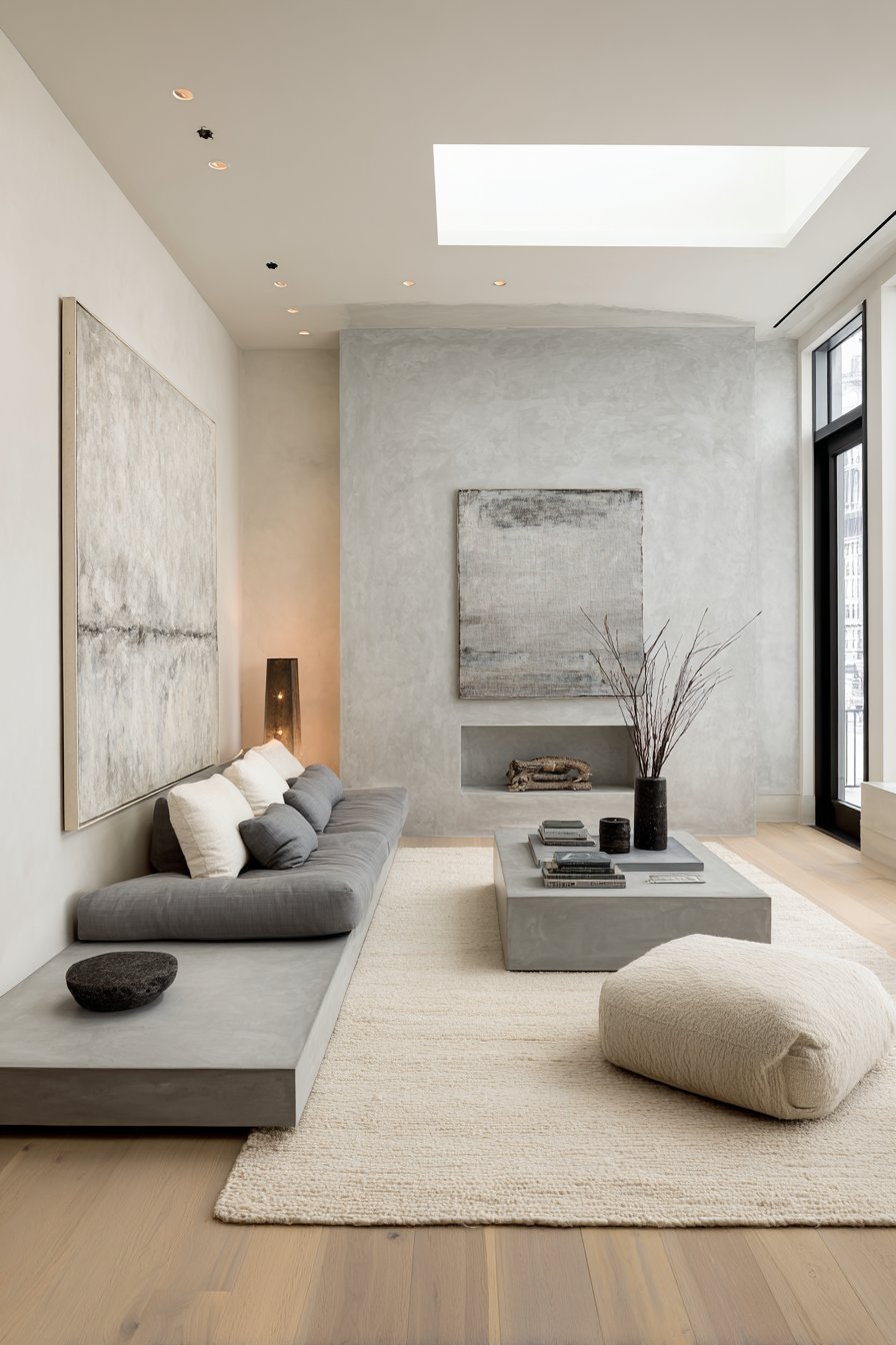 Minimalist Warm Grey Stucco Texture