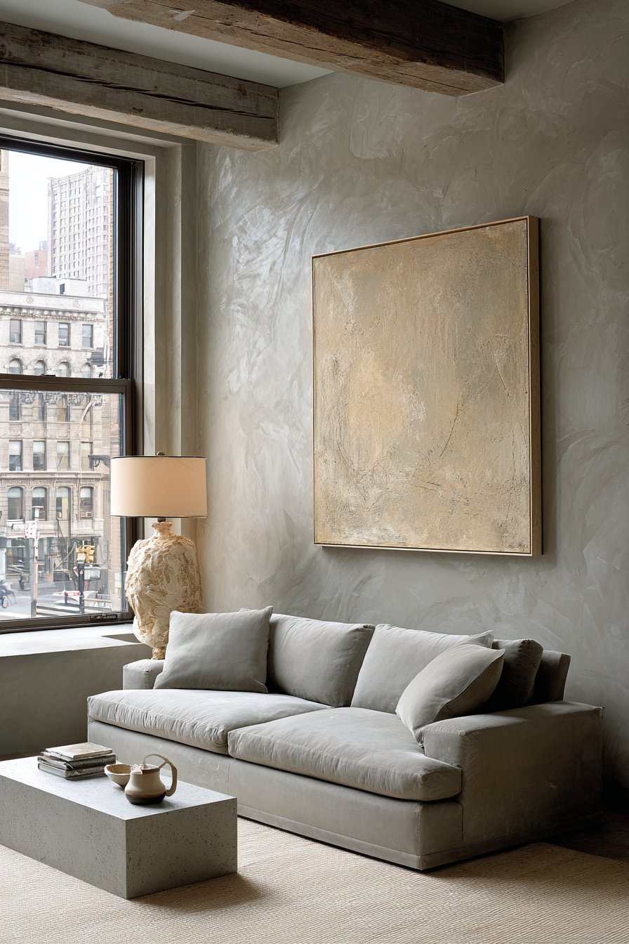 Minimalist Warm Grey Stucco Texture